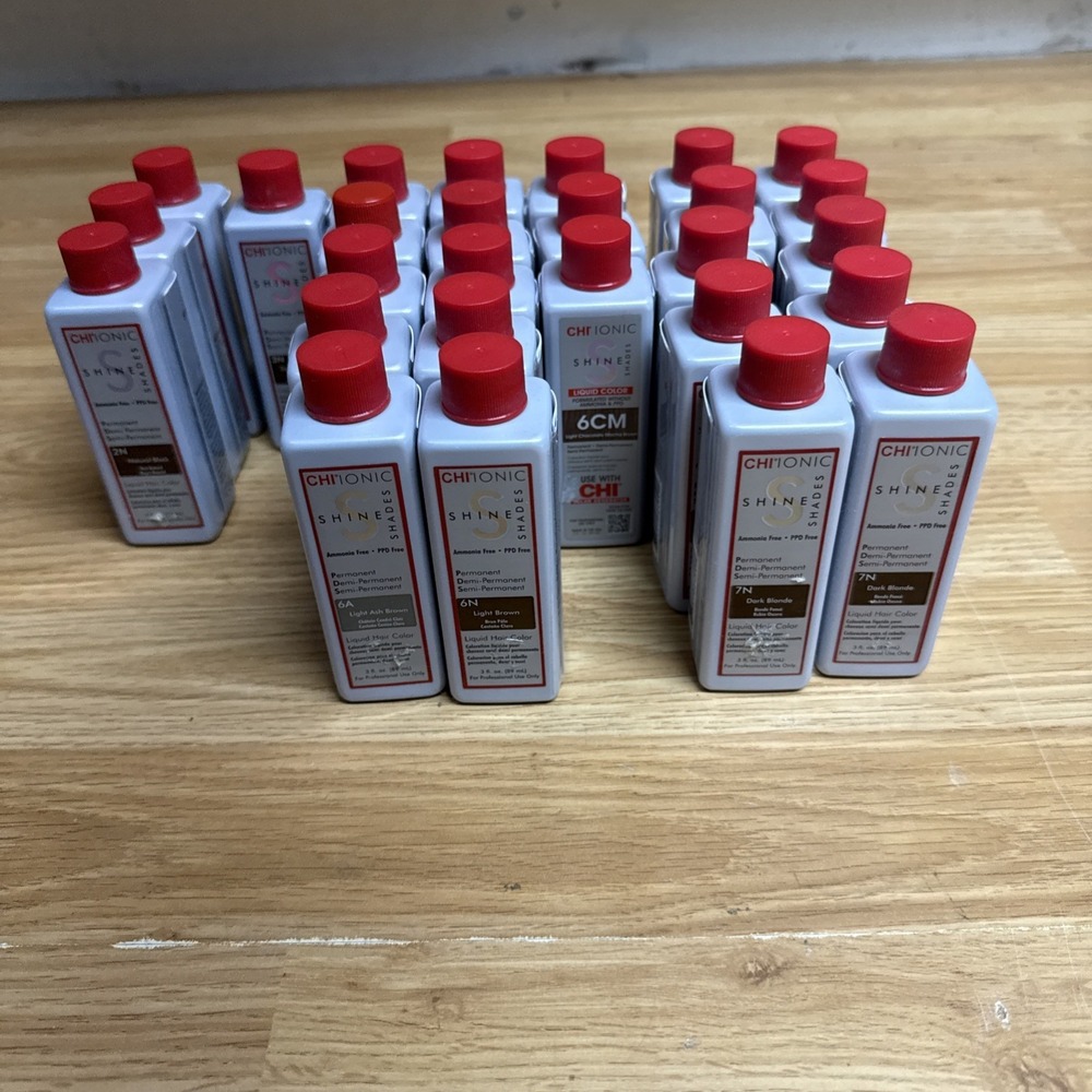 Chi Ionic Shine Shades Liquid Hair Color (3 oz.) 2N,3N,6A,6N,6CM,7N, 27 Bottles